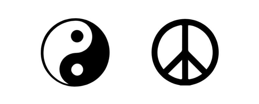 simbolo de la paz & yin yang - Originalpeople