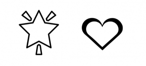 stickers coeur & étoiles