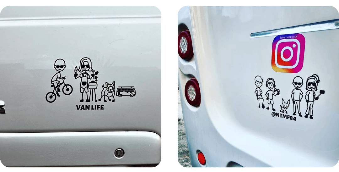 customised stickers for vans, caravans and cars