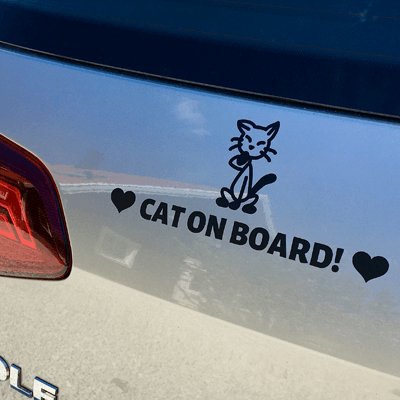 Cat on Board Sticker