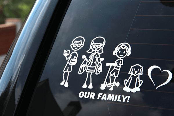 A cute family sticker