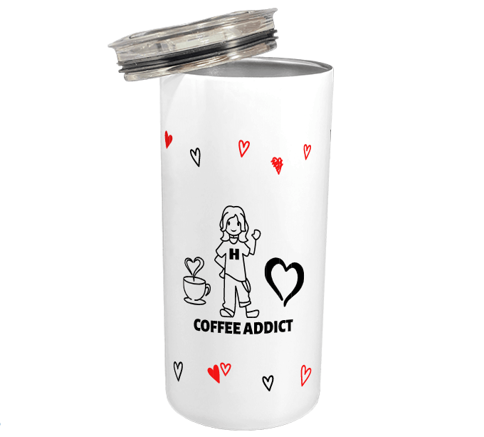 coffee addict thermos mug