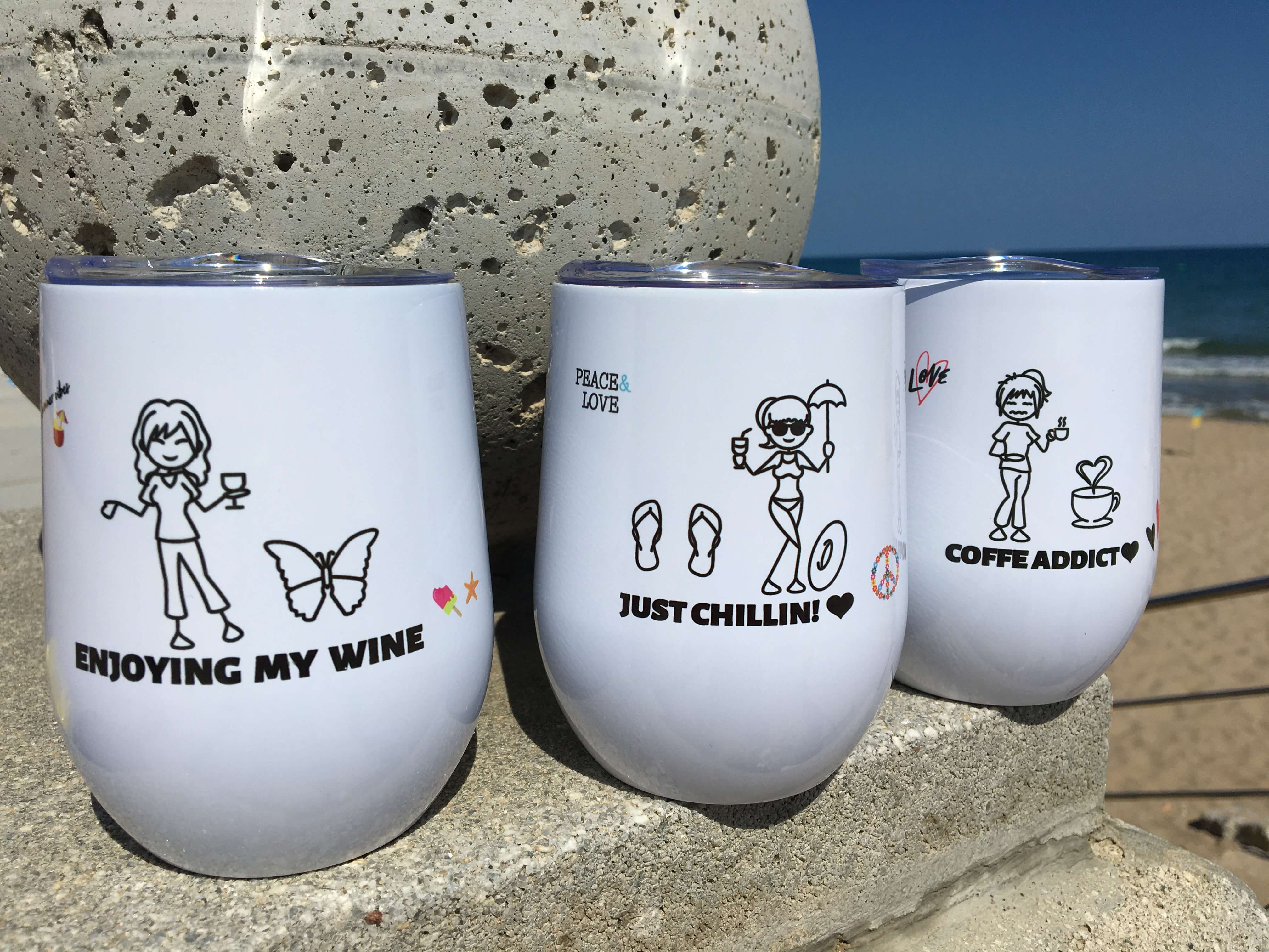 Customized wine tumblers