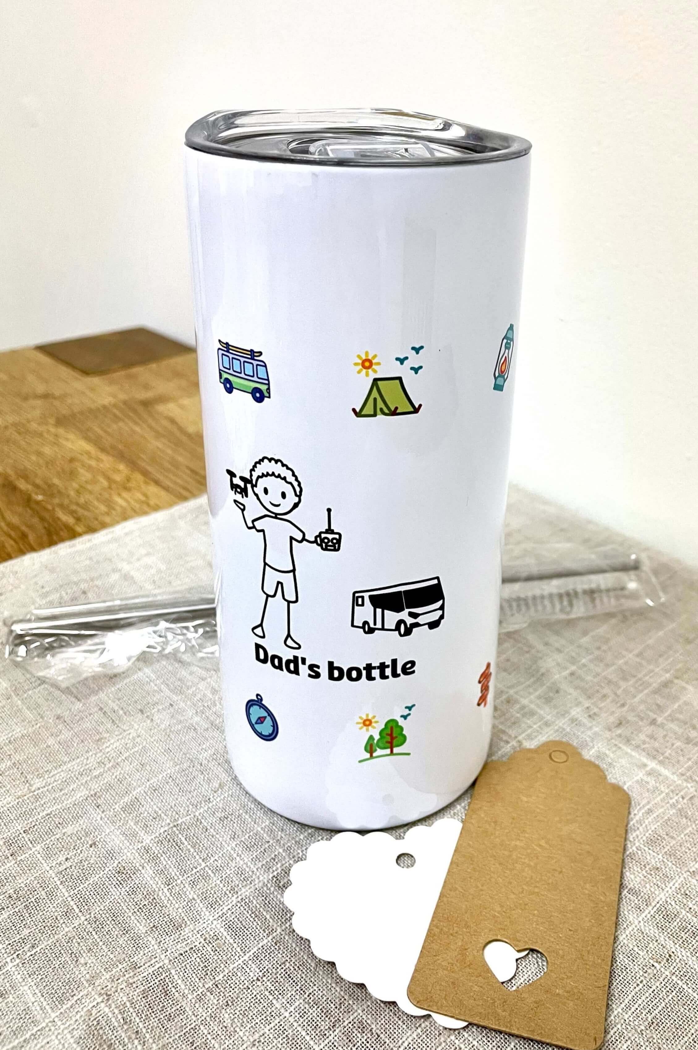 to-go thermos for dad fully customized
